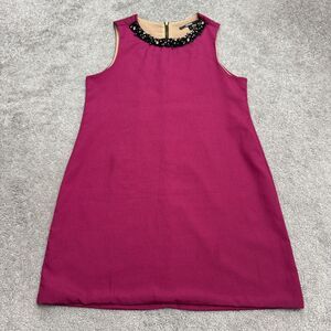 Naven Beaded Embellished Sleeveless Mini Shift Dress Womens 4 Pink Party Work